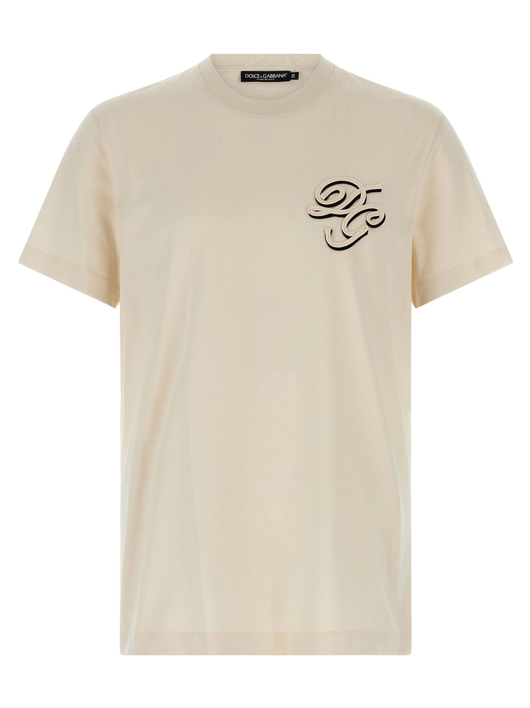 Dolce & Gabbana Double Embroidery T-shirt - Beige | b11c2d179224f6a85fba39f5d2c2eb51087e1052