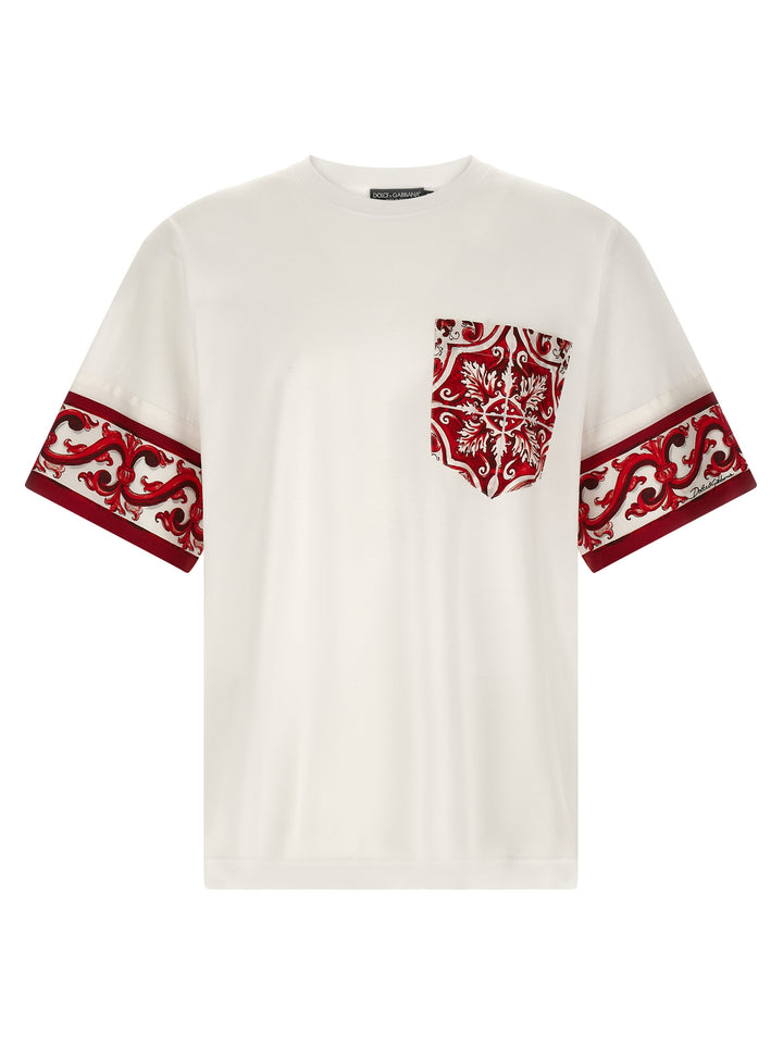 Dolce & Gabbana Maiolica T-shirt - Red | 80a88b65865f55a60bdb4e1ec61ddff684f8b4ce