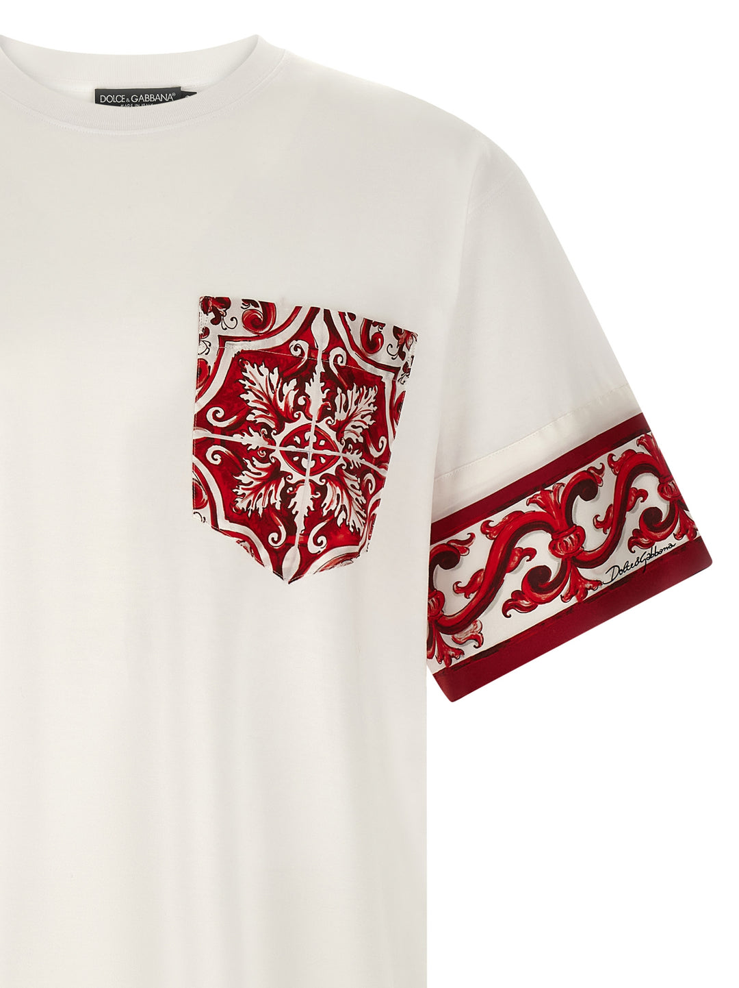 Dolce & Gabbana Maiolica T-shirt - Red | afb18ca5476100b15ebc68a5fd95bfa7555bd974