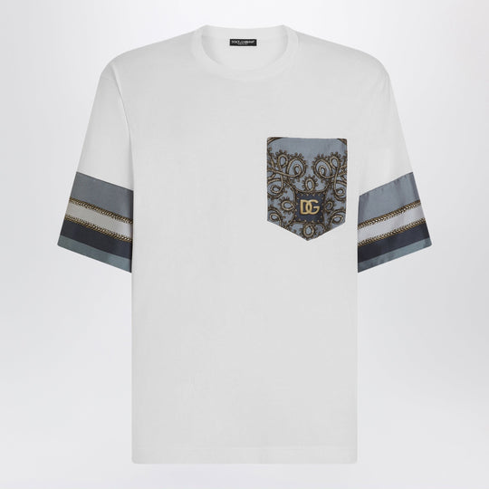 White Jersey T-Shirt With Print