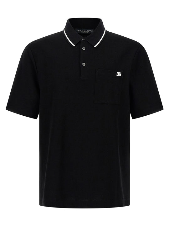 Embroidery Shirt Polo Black
