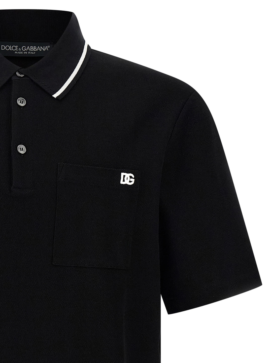 Dolce & Gabbana Embroidery  Shirt Polo - Black | 08f2b799d78d250e0ac42714792e0a6d4cbebb0a