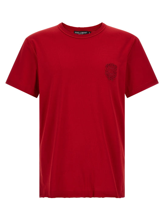 Tone-On-Tone Patch T-Shirt Red
