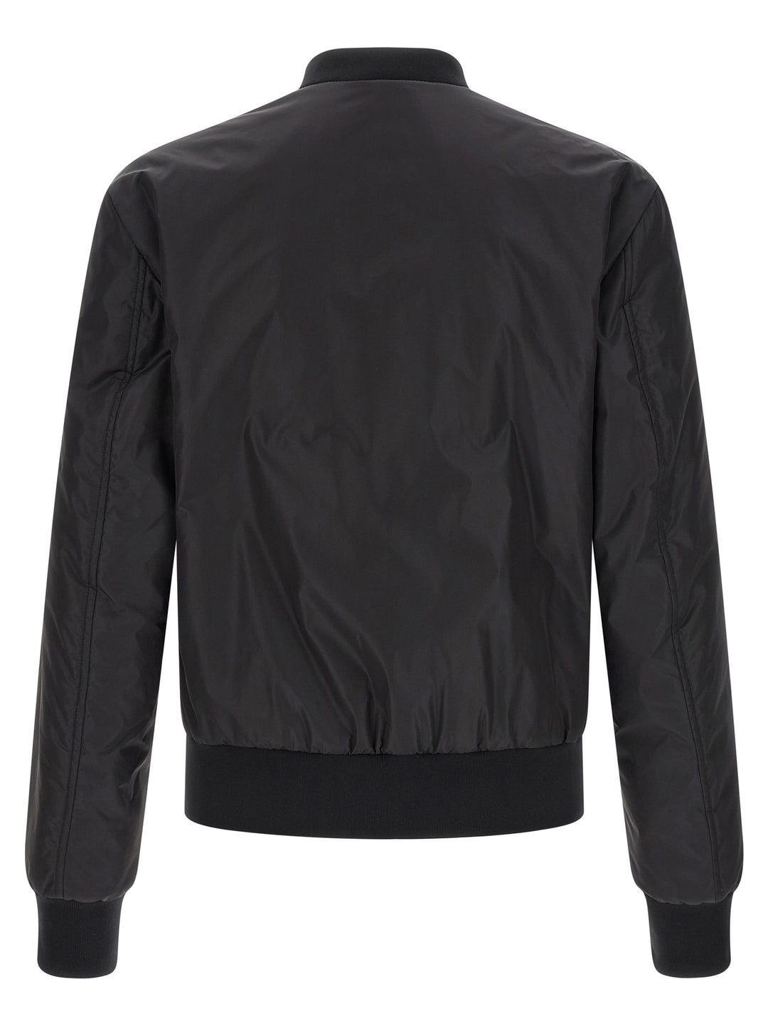 Dolce & Gabbana Logo Plaque Bomber Jacket Puffer Jackets - Black | f5ab03cf540de64f832141d225d1dd5663a34666