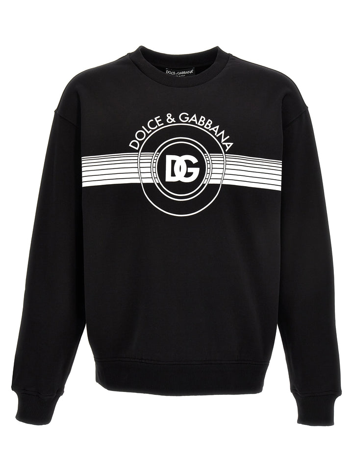 Dolce & Gabbana Logo Print Sweatshirt - White/Black | 10173619d75ec95b798bf89a14688eb1126f6a77