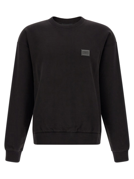 Logo Plaque Sweatshirt Black