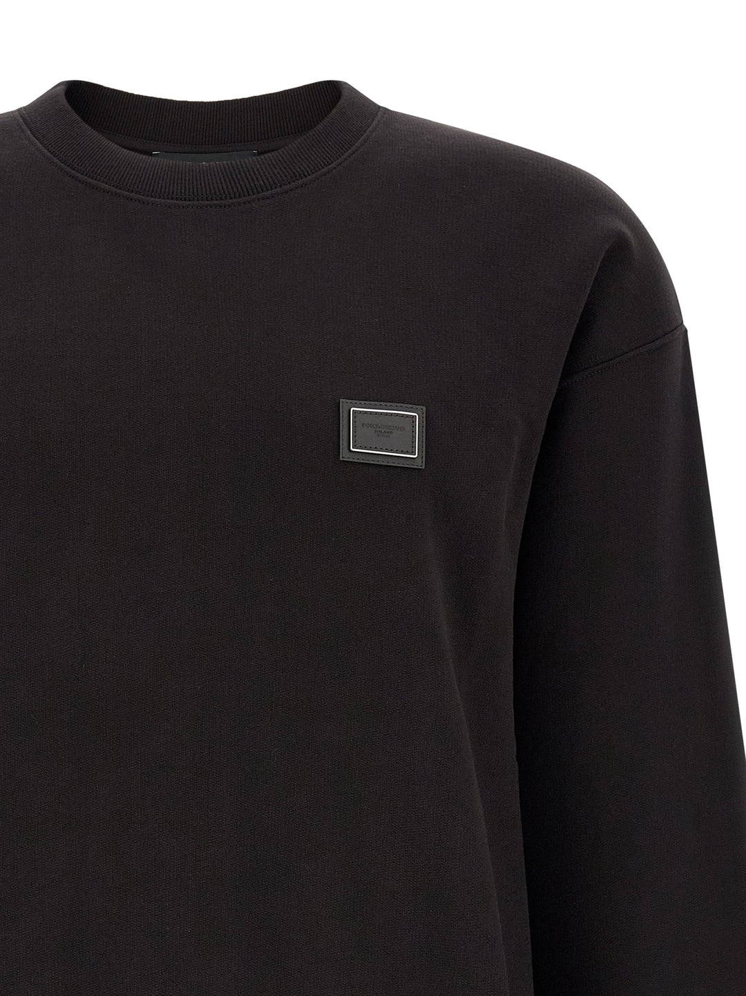 Dolce & Gabbana Logo Plaque Sweatshirt - Black | 06b37ceee0415ef754d6cbd8e05dcf6b7b41bee3
