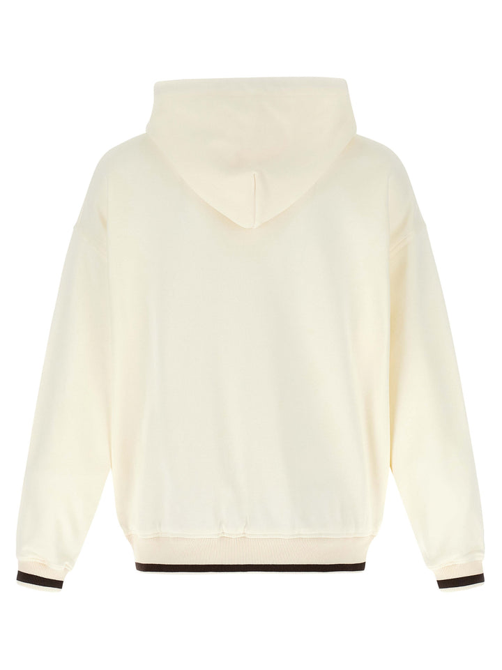 Dolce & Gabbana Logo Embroidery Hoodie Sweatshirt - White | 842e6efd456b6382ed36caf29ecb2a3f5b924072