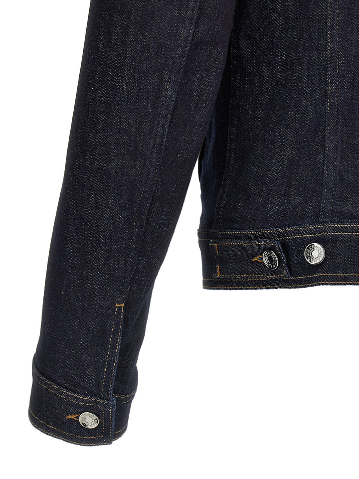 Dolce & Gabbana Logo Denim Jacket Puffer Jackets - Blue | c06e9863d5749af4fc64d1d854160f8cc4bd2e6a