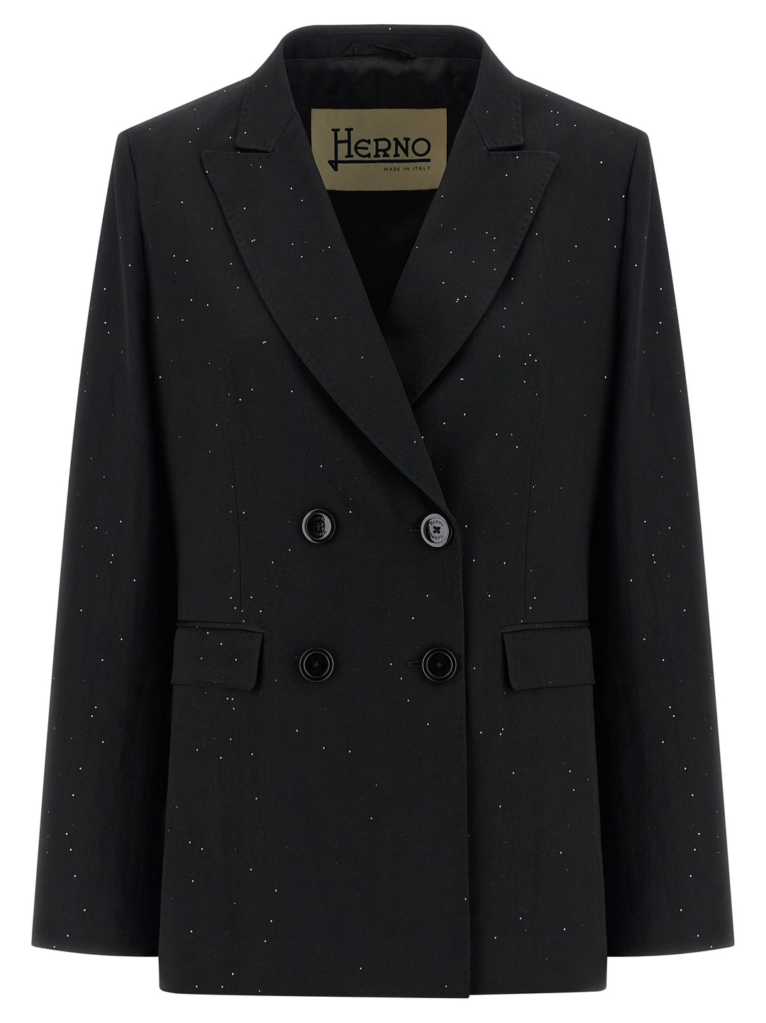 Herno Micro Sequin Blazer BlazerS - Black | 59bf18b50a9cc77dd44a8ffbb73949b752483178