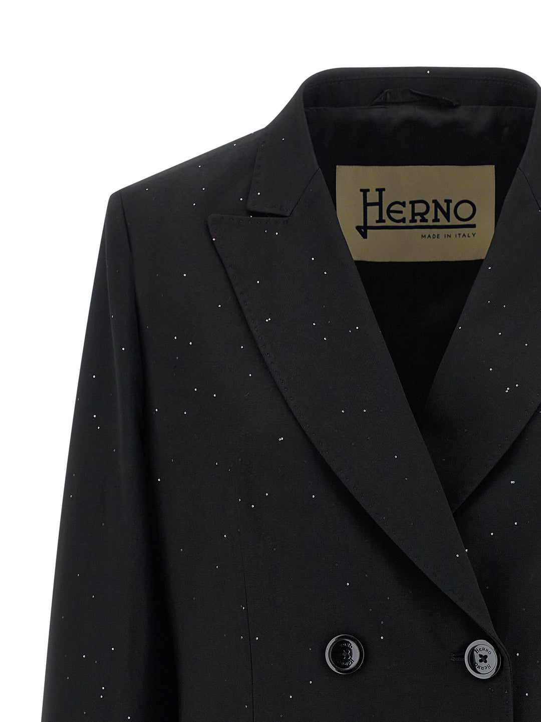 Herno Micro Sequin Blazer BlazerS - Black | 3ee9b7c464729510c52f6787fb04fb8d5a62a781