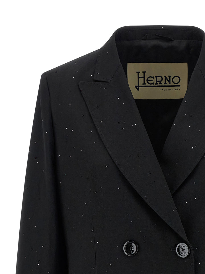 Herno Micro Sequin Blazer BlazerS - Black | 3ee9b7c464729510c52f6787fb04fb8d5a62a781