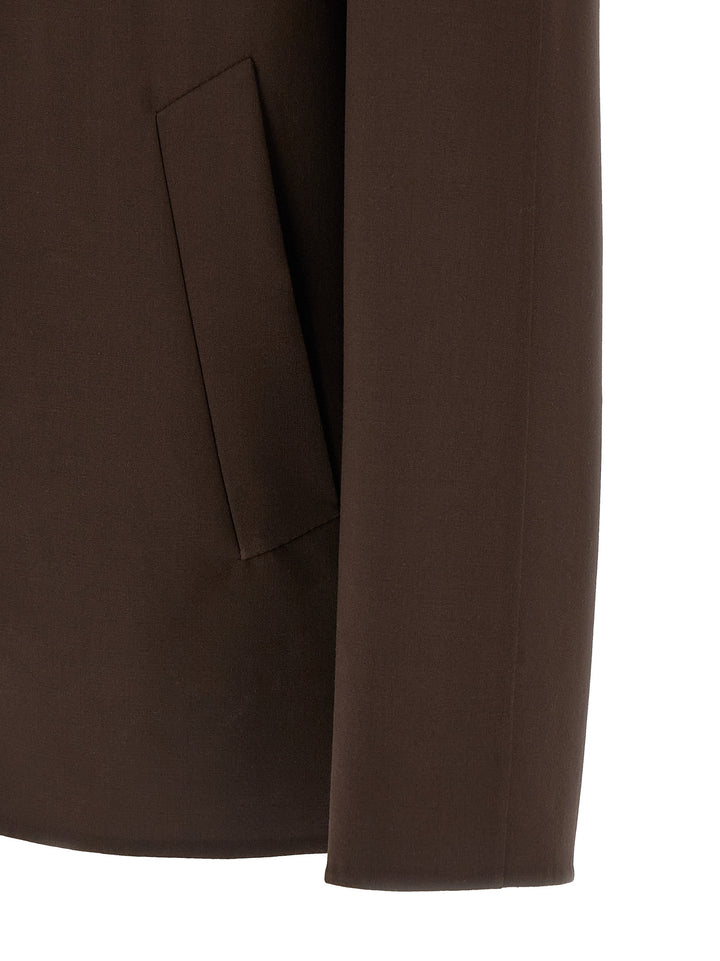 Herno Cool Wool Jacket Puffer Jackets - Brown | 397efa2a01bdcc78607518f6347a67111e9b2e49