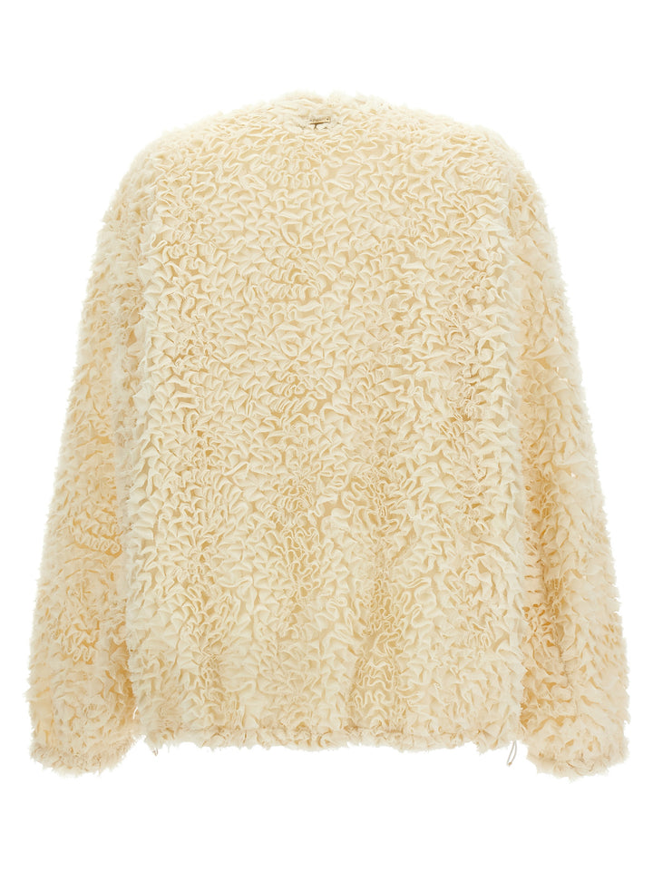 Herno Mini Ruffle Jacket Puffer Jackets - White | 593da3f58b479c4812f6239f9653a862a0566ac0