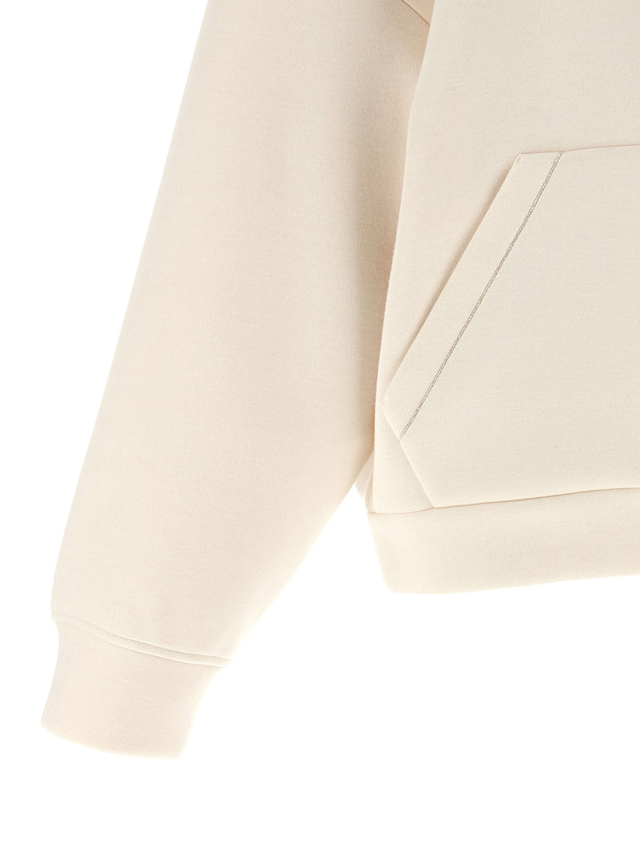 Fabiana Filippi Scuba Cashmere Hoodie Sweatshirt - Beige | 20986b6e714027c5f2f1c22167d40693dec1b28d