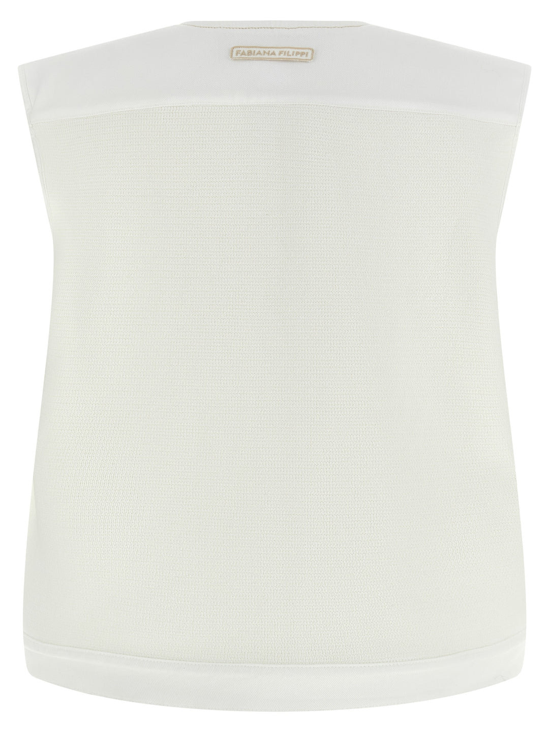 Fabiana Filippi Denim And Knit Vest Gilet - White | e37265fcd8648e04ec38f34a4bef16eed72cd6ec