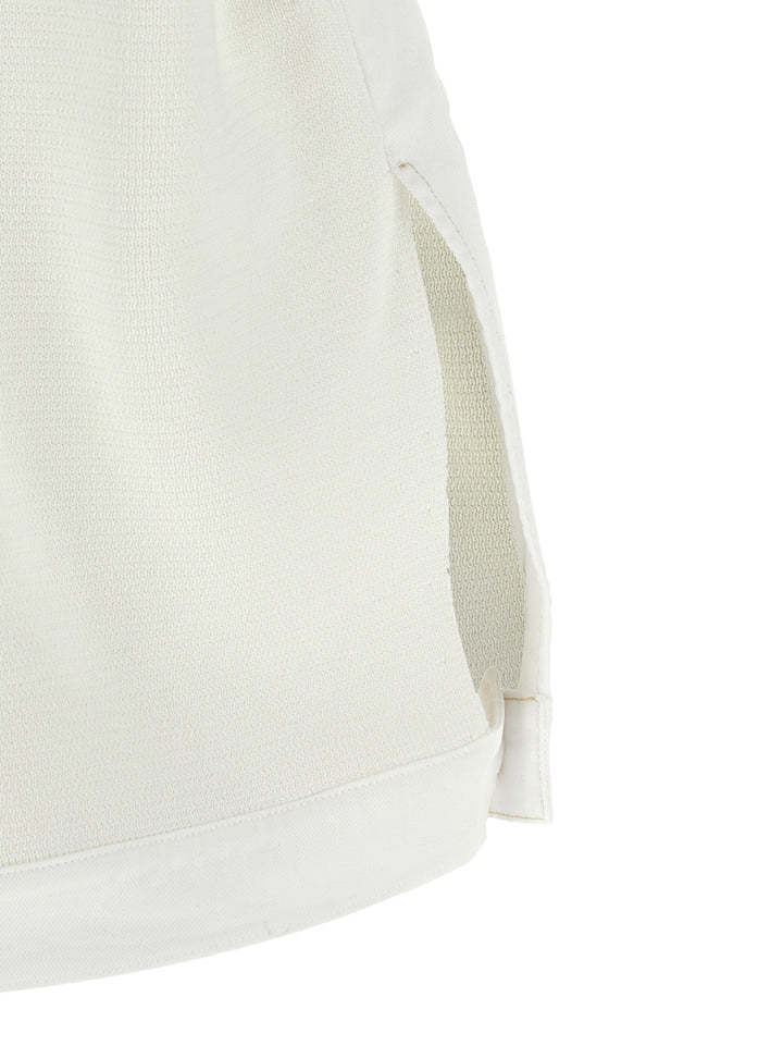 Fabiana Filippi Denim And Knit Vest Gilet - White | 29ded9038f51a15481c03d1564812a344892478e