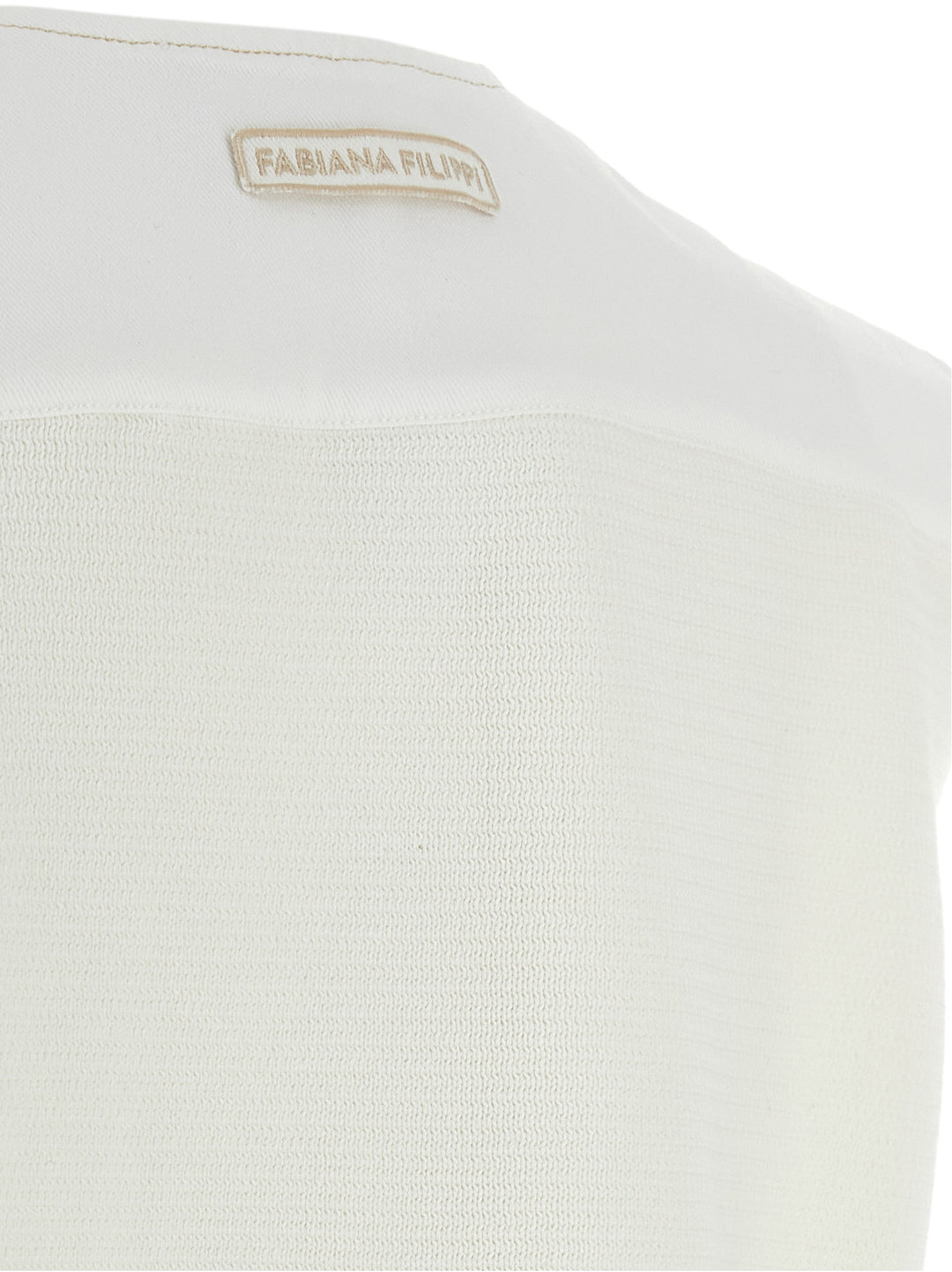 Fabiana Filippi Denim And Knit Vest Gilet - White | 55d57c5b9401e8fb5302699e29cb883dd683fb6a