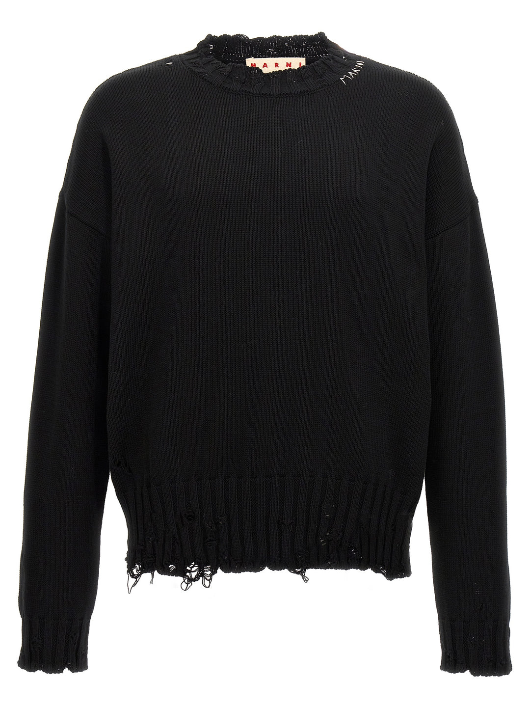 Marni Destroyed Effect Sweater Sweaters and Cardigans - Black | 5b0ed41b3749b0d6e2d100ff53fa99f109fe9685