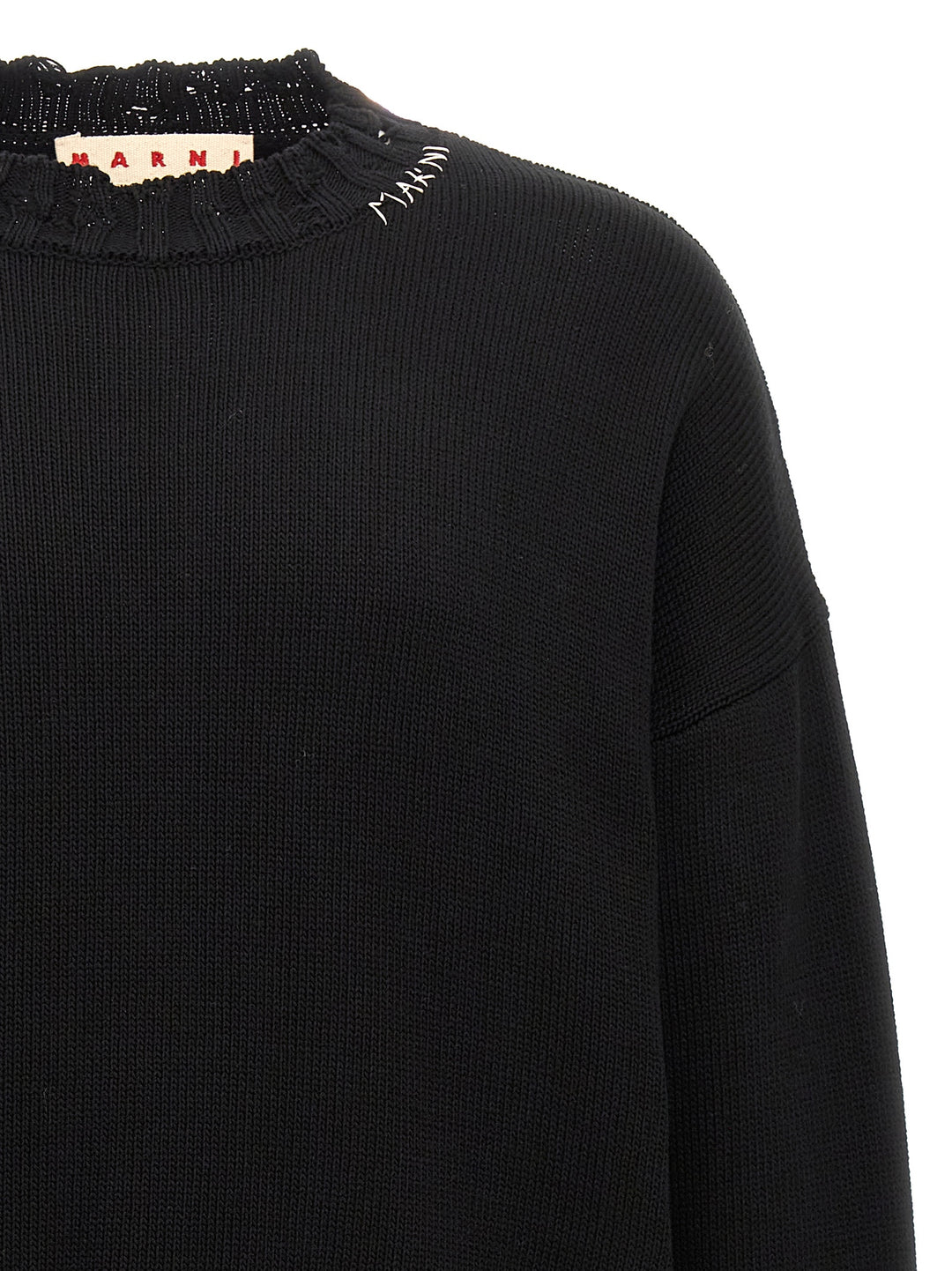 Marni Destroyed Effect Sweater Sweaters and Cardigans - Black | 87899c83ed1ff9728fa9cd1fd325b40d27499daf
