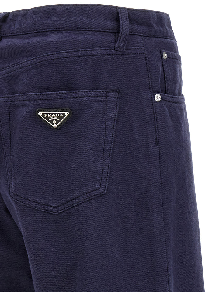 Prada Logo Jeans - Blue | b463418f921b54847e53bcca850b6d232e9412a5