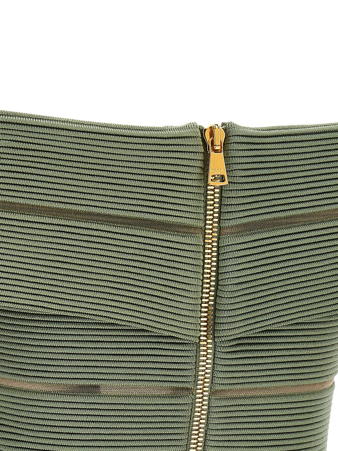 Balmain Off-The-Shoulder Crop Top Tops - Green | 740606e607fca0dff5ef3b608a9728abc85d865d
