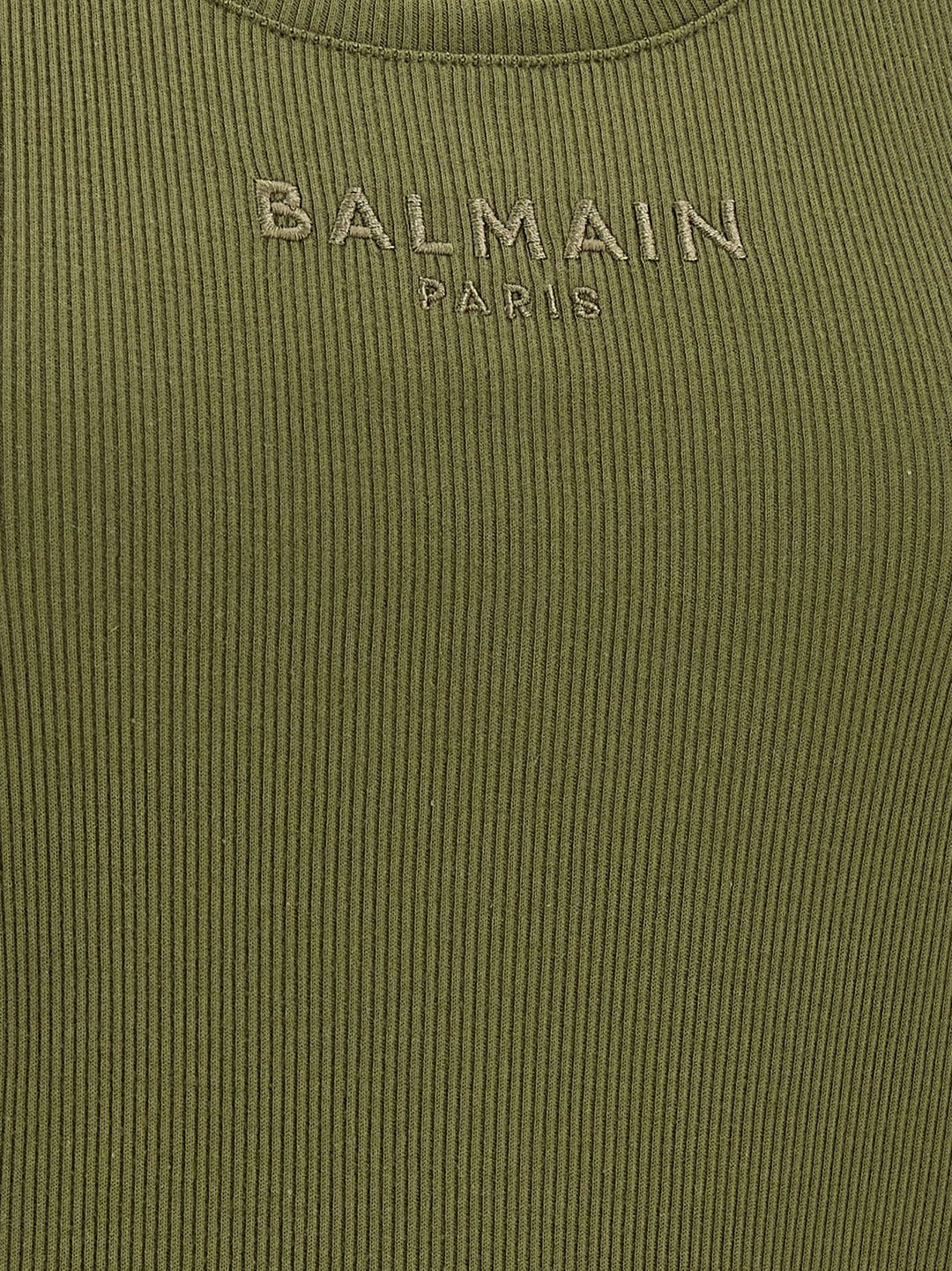 Balmain Logo Embroidery Tank Top Tops - Green | 9394f346e72a2b6d4a773c77bdb0342af92637dd