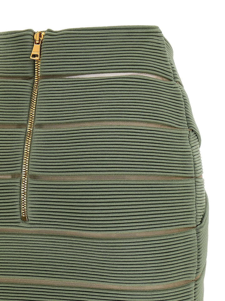 Balmain V-Shaped Waist Skirt Skirts - Green | 1f73224312be178ab80f21585cfc42be557d705f