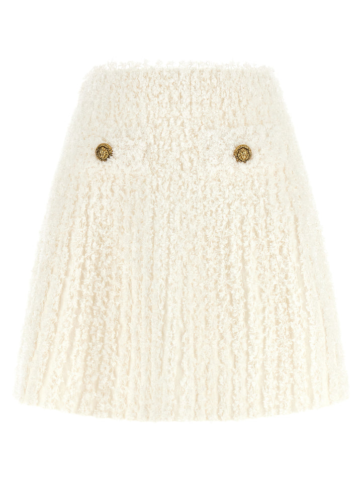 Balmain Plumetis Tweed Skirt Skirts - White | 5a44d5b2574f8f377b428a4a14d96a956d13e70d