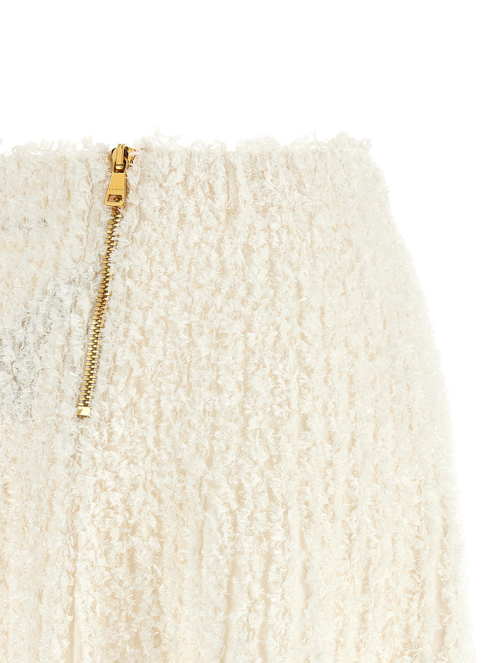 Balmain Plumetis Tweed Skirt Skirts - White | 6858b10b3c0a9839b43e143798ad32d0d662b3c9