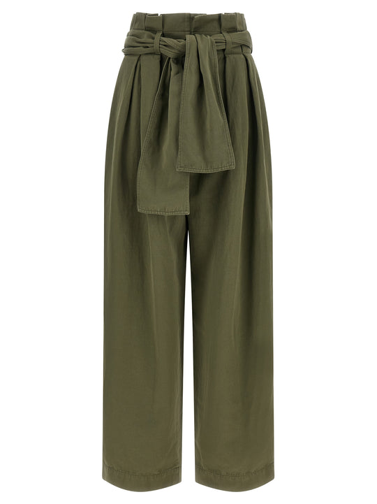 High Waist Pants Green