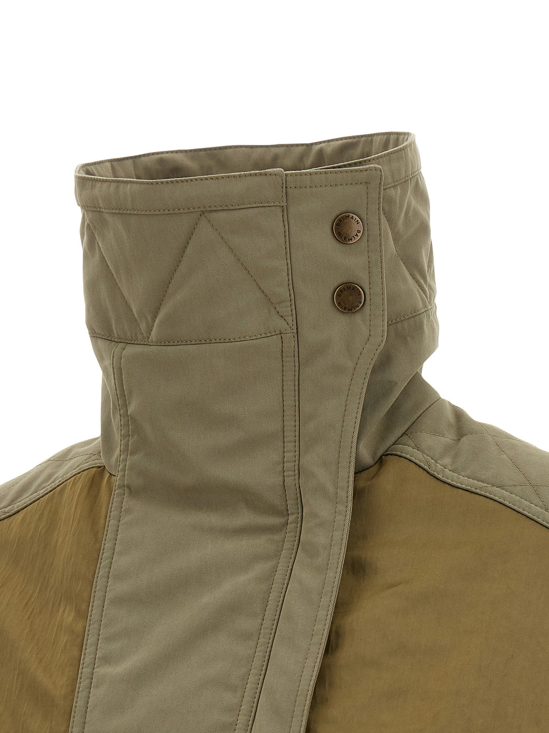 Balmain Utility Puffer Jackets - Green | 79ae94aec4f7b2375a9c4c94ddaeea27703d996b