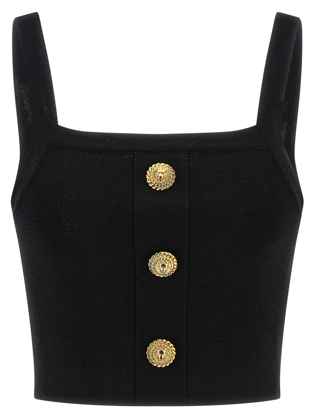 Balmain Top 3 Buttons Tops - Black | e1a1fc9a0771197e37120aaaab720ad98d88d4e1