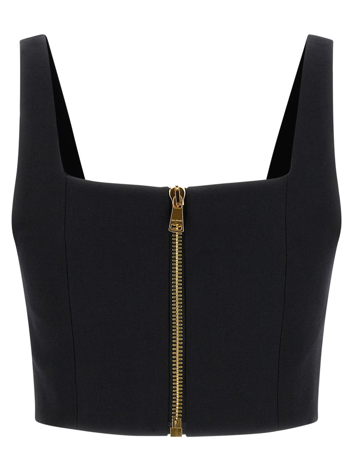 Balmain Button Top Tops - Black | 39a3a16aa89dd746566c4f77343a63459966fc31