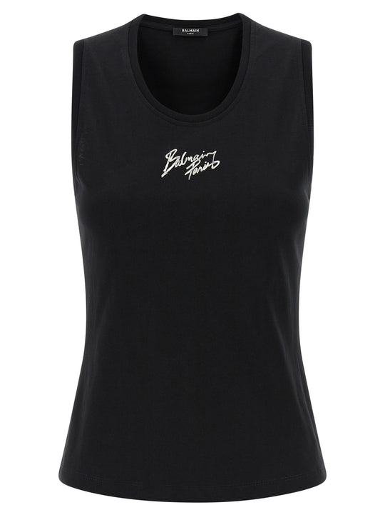 Balmain Paris Tops Black