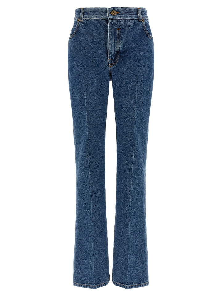 Balmain Embroidery Jeans - Blue | 1906150bd5996a08a4aa6e954d52d7e00903f107