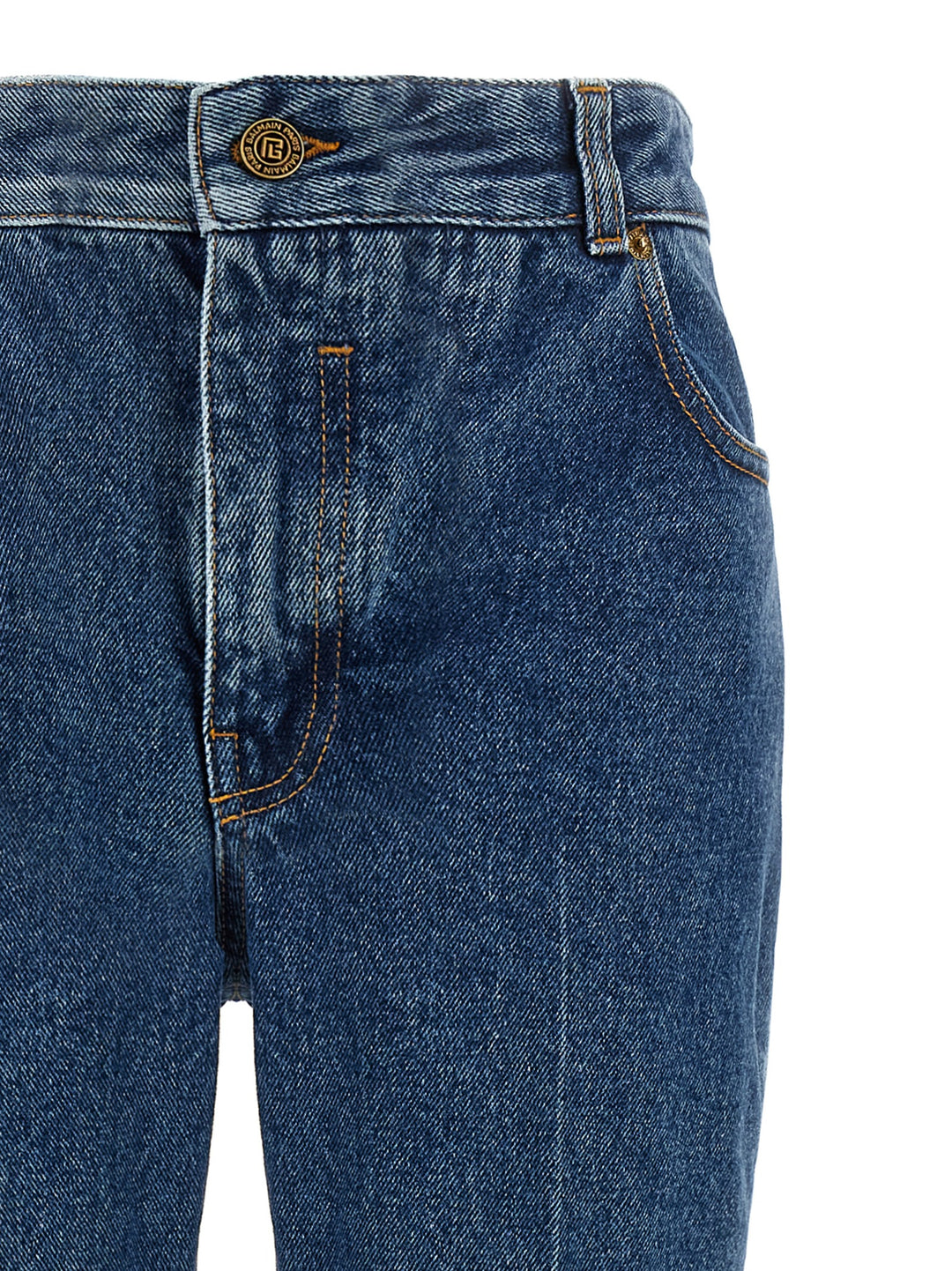 Balmain Embroidery Jeans - Blue | c3713e14f82acf46e8917f04184658bb4f37c116