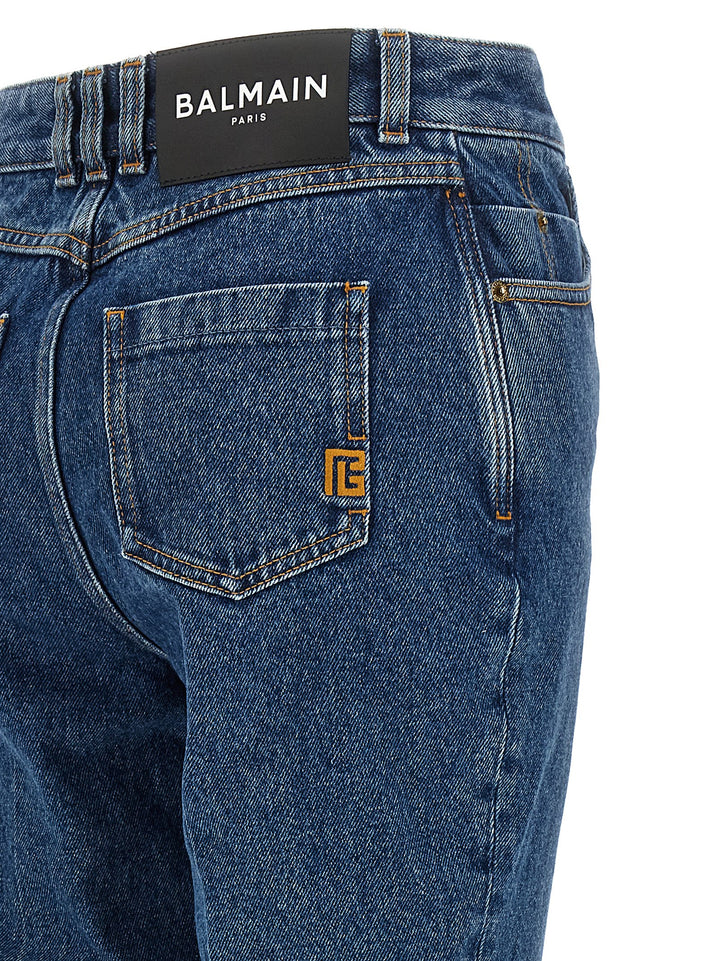 Balmain Embroidery Jeans - Blue | 0d8ffe8bd16b97a8575c73829631bce1b24428a6
