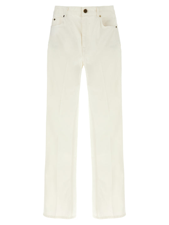 Embroidery Jeans White