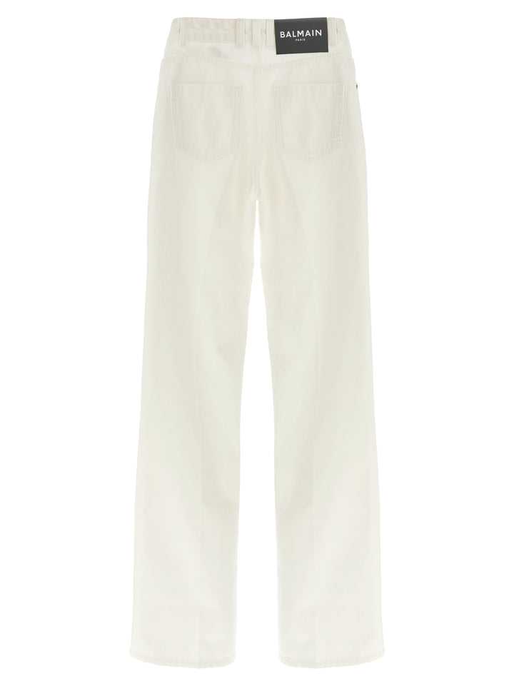 Balmain Embroidery Jeans - White | 57bb096c49a9bba8feceb21e1db99ee50c61bd7d