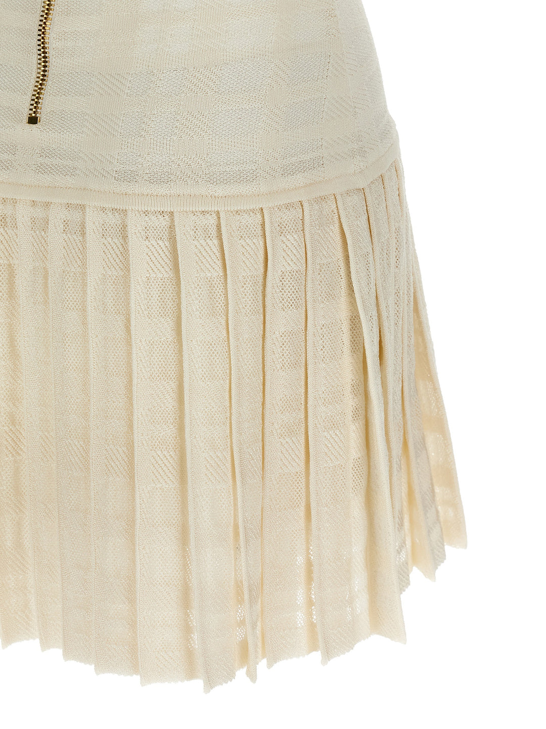 Balmain Tartan Knit Dress Dresses - White | e6dd0d736177453f94de85cc97f5eb7a76a70eae