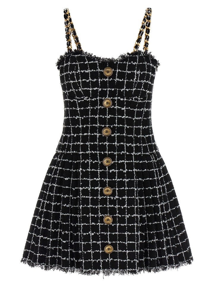 Balmain Tweed Dress Dresses - Black | 16ec0c910c621365a69e323f87cf23cc33e60b33