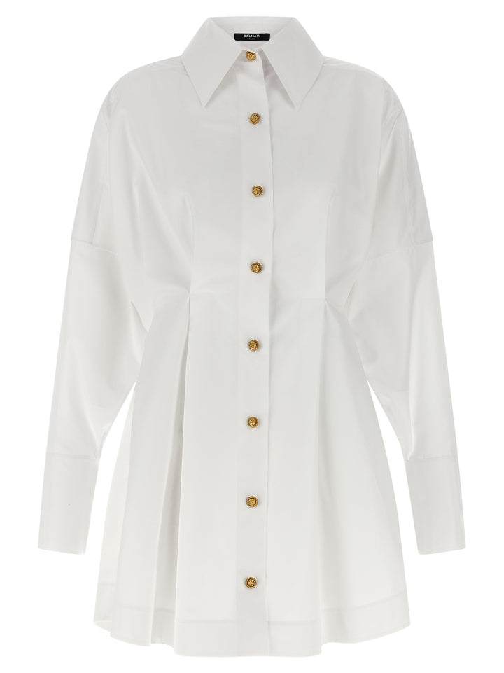 Balmain Chemisier Dress Dresses - White | 2c4f68218331e5df0d3ee114f8c80d6c20a84ee8
