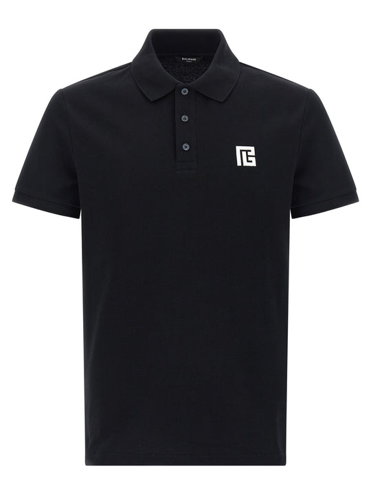 Embroidery Shirt Polo White/Black