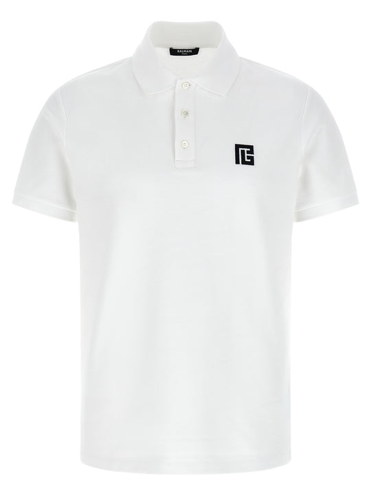 Embroidery Shirt Polo White/Black