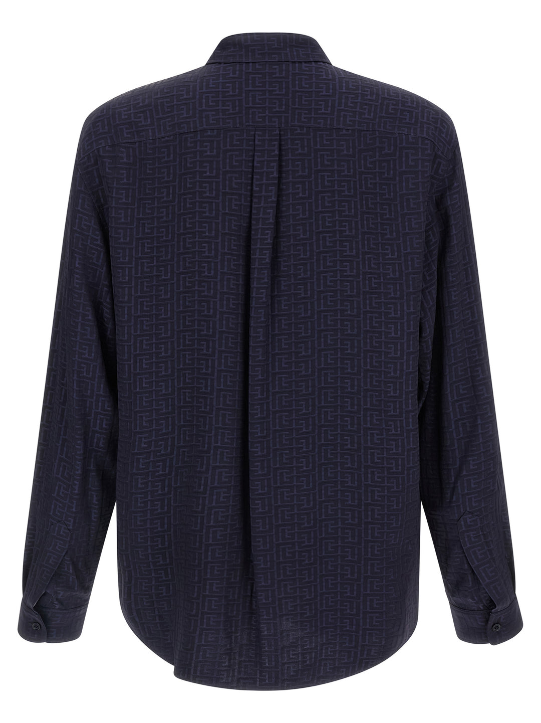 Balmain Jacquard Monogram Shirt Shirt and Blouse - Blue | 2a64afdeef421cacdd1b92ac4c465e286a7354dd