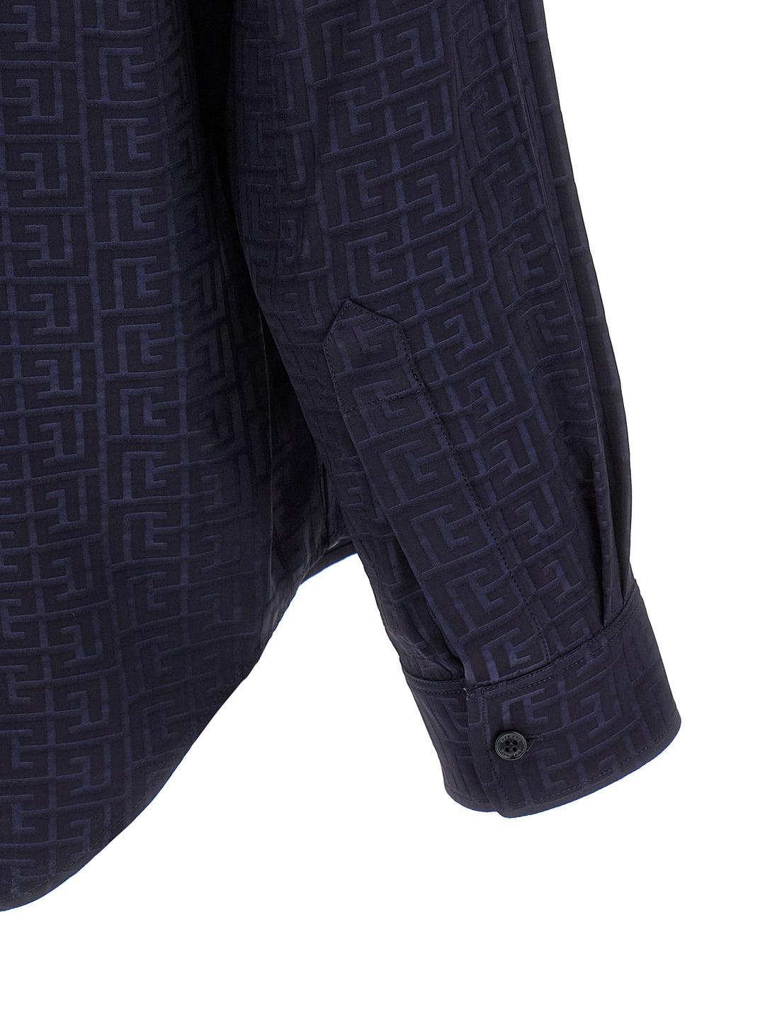 Balmain Jacquard Monogram Shirt Shirt and Blouse - Blue | b3e194c9eac0547b5adbea7dce5e10fa26efc00e
