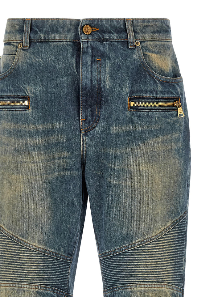 Balmain Biker Jeans - Blue | 66c8961edd83463e698234800da8de1830664a99