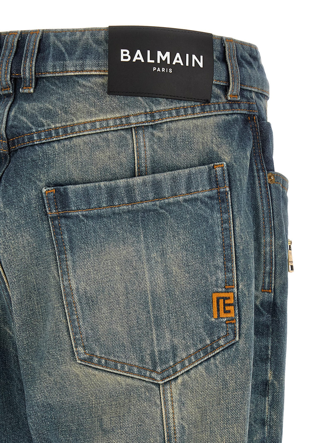 Balmain Biker Jeans - Blue | b47d6868c087f02b464c7203618aeffc709eb1cc