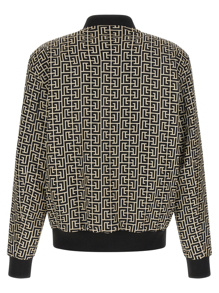 Balmain Monogram Puffer Jackets - Black | c85ee759c38a442032b8bdb2f4cbede8395841f2